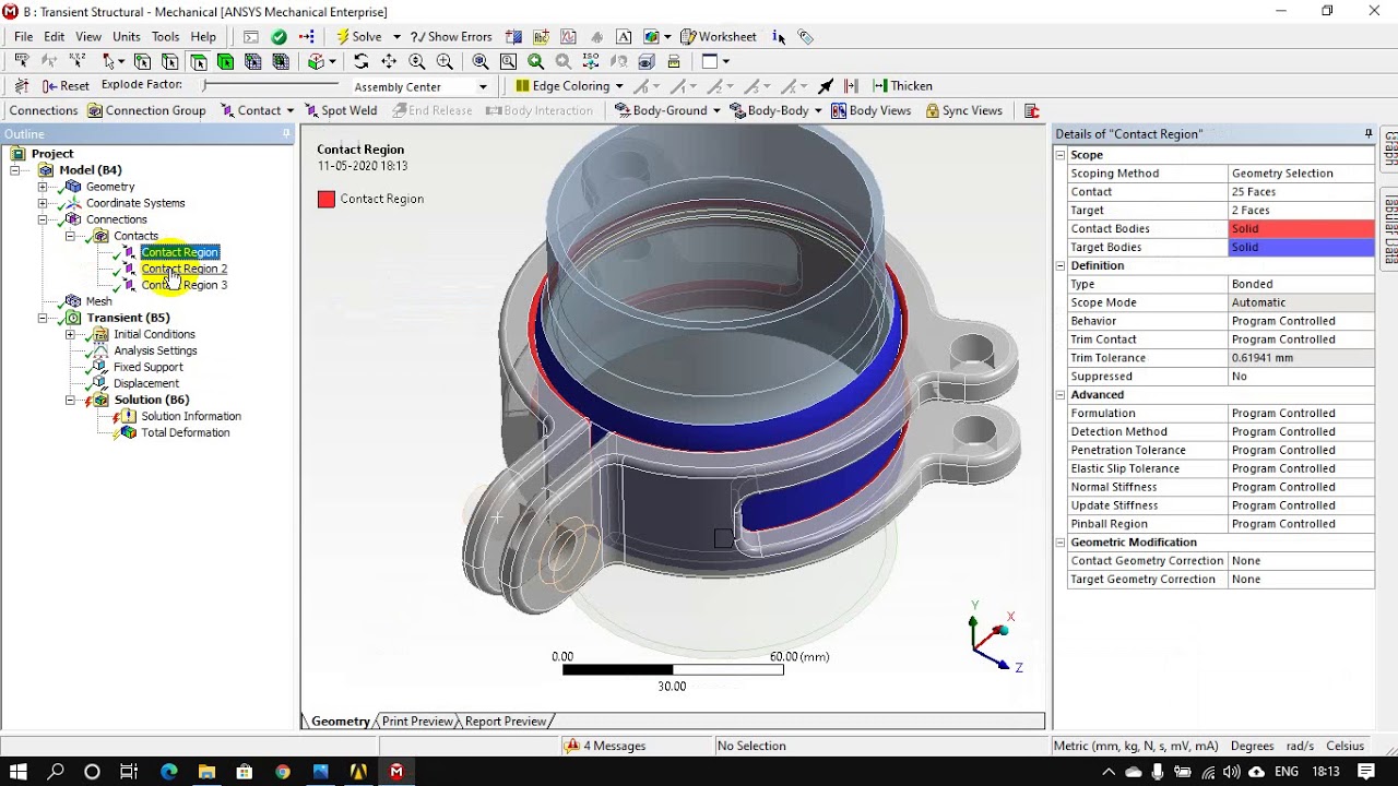 Lesson 32 Pipe Clamp Modelling in Transient Structural Analysis in ...