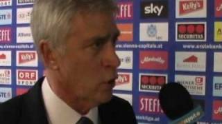 2009-12-20 Vienna Capitals vs. KHL Medvescak Zagreb - Interview Ted Sator