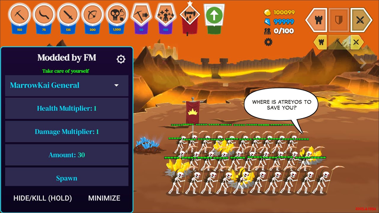 STICK WAR SAGA MOD MENU - V2025.4.1934