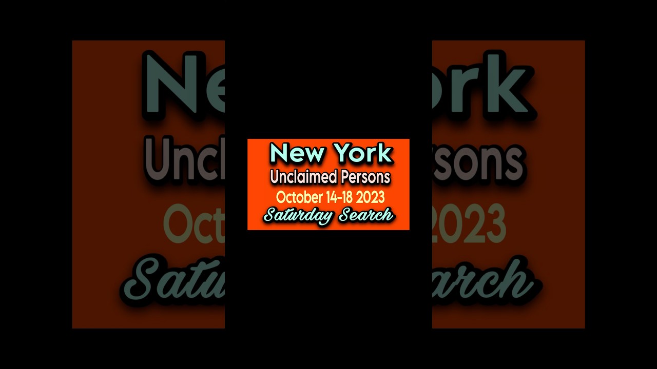 Поиск невостребованных лиц в Нью-Йорке, 14-18 октября 2023 г. 