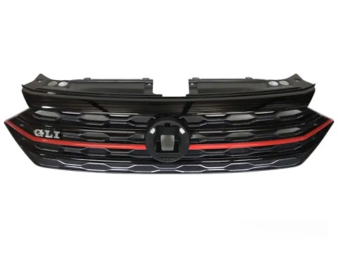 Решітка переднього бампера верхняя GLI VW Jetta 2018-2021 17A853651ADCEE, 17A-853-651-R-IDJ, видео 1