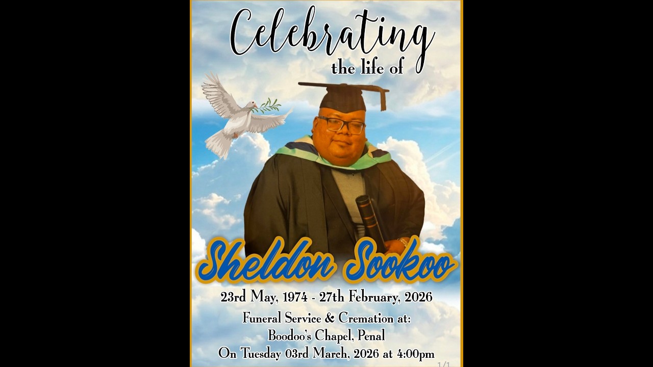 Sheldon Sookoo [23rd May 1974 - 27 Feb 2026] (funeral at Boysie Boodoo Funeral Home and Crematorium)
