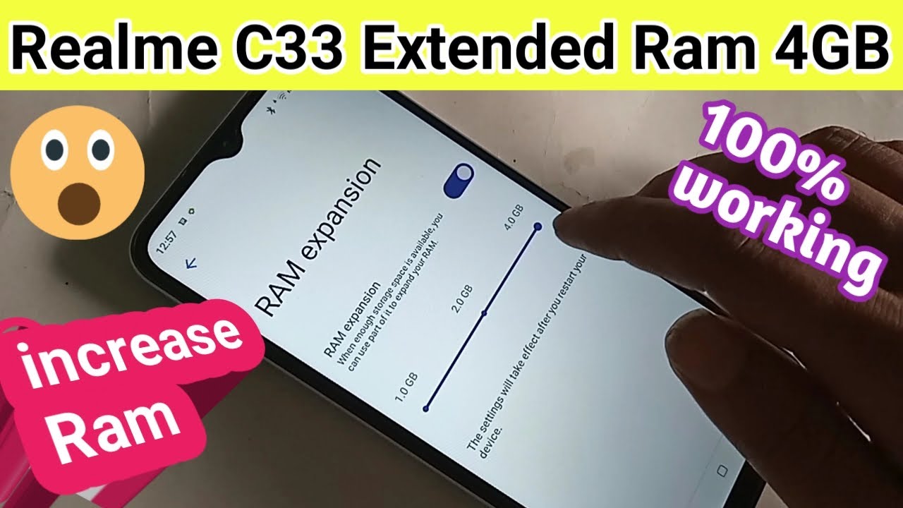 How to enable Ram Expansion in Realme c33