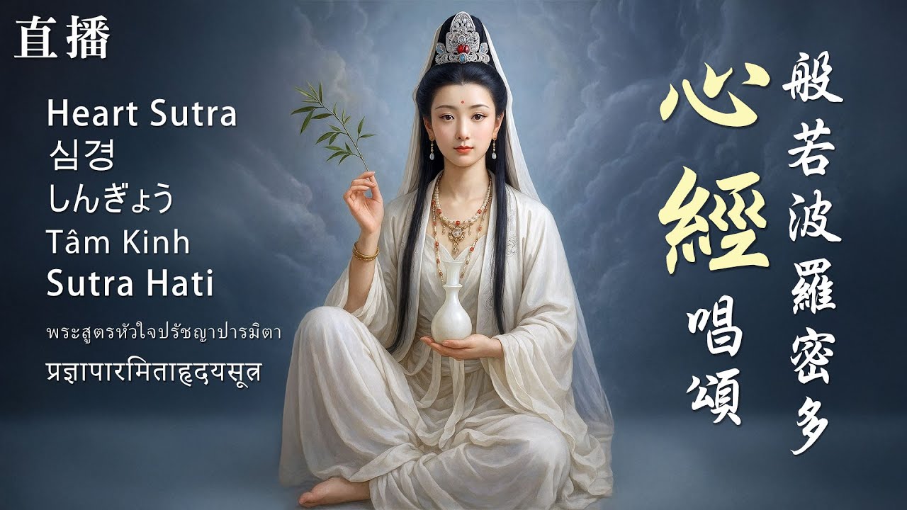 般若波羅蜜多心經・12H｜靜心入定・夜間助眠・觀自在照見｜Heart Sutra Chant 12 H • Deep Sleep Meditation & Inner Peace