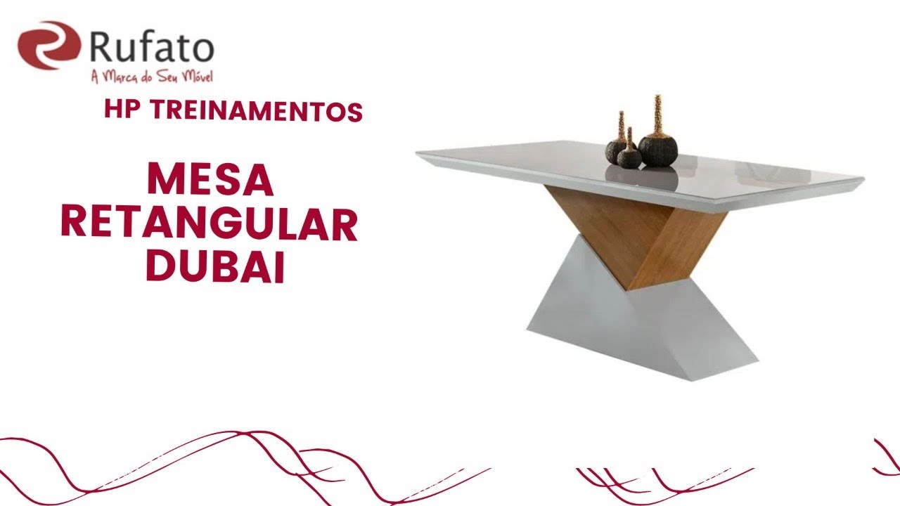 MONTAGEM DA MESA DUBAI RUFATO MÓVEIS