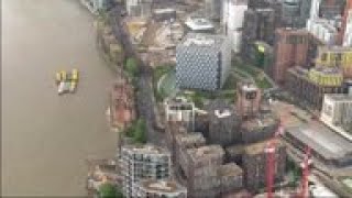 Aerials of London anti-racism protest