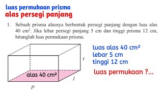 luas permukaan prisma alas persegi panjang