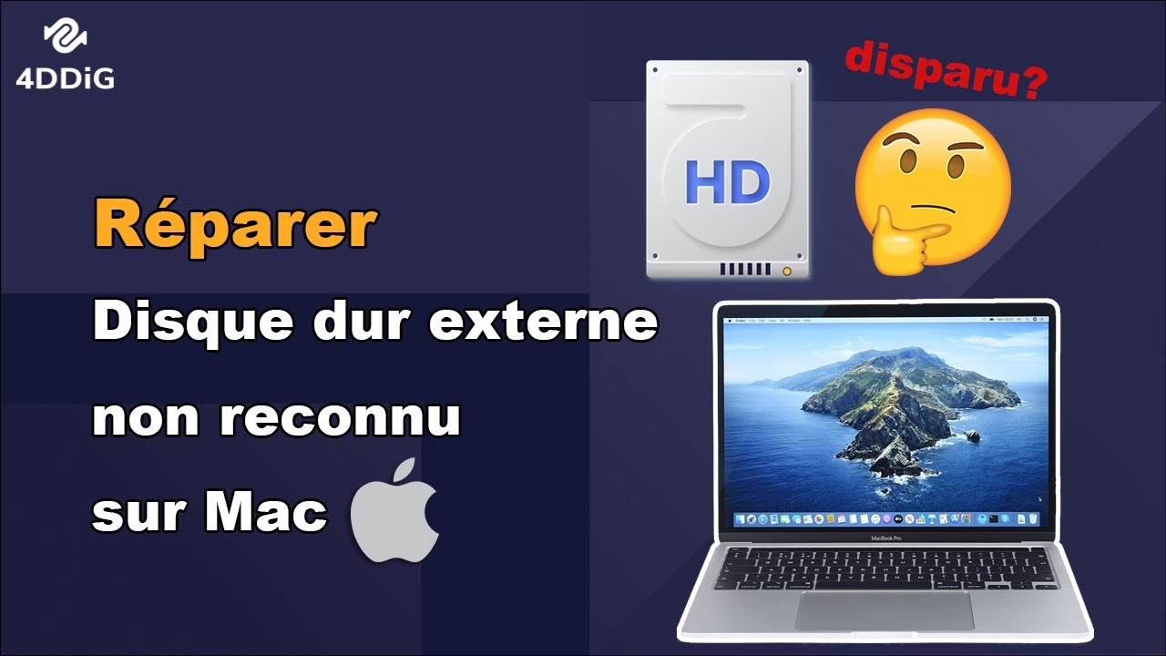 [ 8 Méthodes] Réparer un disque dur externe non reconnu sur Mac ✔