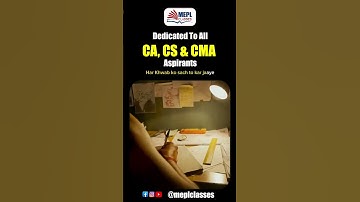 Dedicated To All "CA CS CMA" Aspirants | #meplclasses