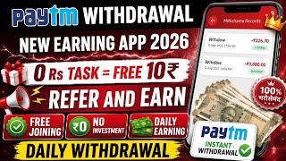 NEW EARNING APP 2026 🔥 ₹0 में ₹10 FREE? | Paytm Withdrawal Proof 😱 screenshot 3