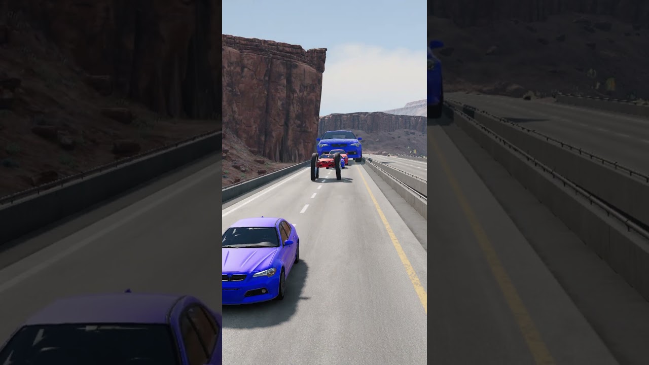 Colorful Small & Big Cars vs Giant Hammer #9 - BeamNG.drive