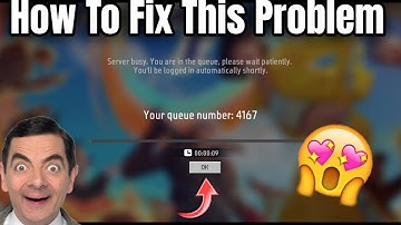 Your queue number Free Fire & Server is busy Please wait for a while & Reading game info please wait