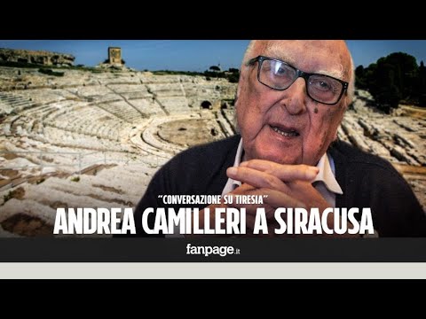 Andrea Camilleri al Teatro Greco di Siracusa: "La cecità mi ha dato maggiore chiarezza di pensiero"