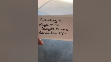 Selecting a waypoint to navigate to on a Garmin 755t