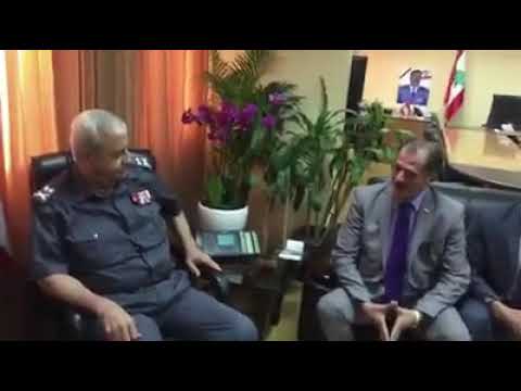 لقاء سعادة السفير الدكتور محمد الحاج ديب اللواء ابراهيم بصبوص مدير عام قوى الامن الداخلي