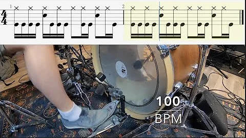 Amliorer la vitesse au pied droit / Increase foot speed DRUMS