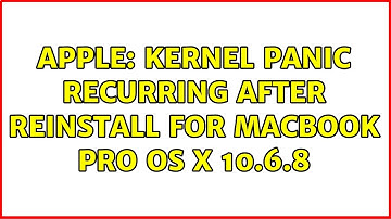 Apple: KERNEL PANIC recurring after reinstall for Macbook Pro OS X 10.6.8