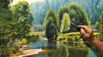 "Summer Etude" Acrylic painting. Artist - Viktor Yushkevich. #222