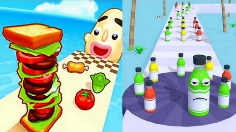 Sandwich Runner|| Juice Run|| All Levels Completed|| Android iOS Gameplay