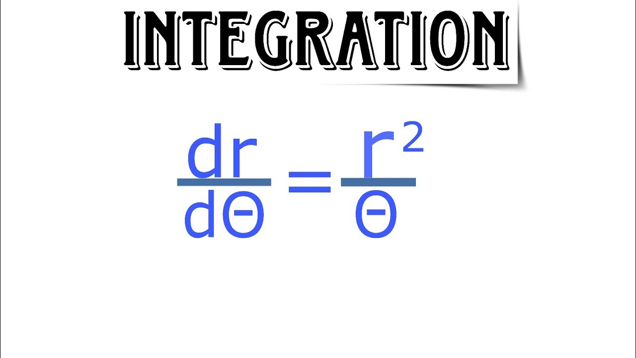 Integral Rdr How to solve dr/dΘ = r^2/Θ | Integration | Math | Bangla - YouTube