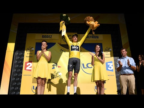Video: Chris Froome kembali berpakaian kuning ketika Michael Matthews memenangi Tour de France Peringkat 14