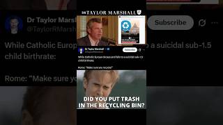 Is Recycling a Free Ticket to Heaven?
Join this channel to get access to perks:
https://www.youtube.com/channel/UCeJGHnaPVxYr7z55VF4YmPg/join
https://nsti.com/checkout/?rid=pJNK69 Click to receive your $1 jump start at New Saint Thomas Institute for your Catholic Bible in a Year, Catholic Bible Cheat Sheet, and Catholic Lifetime Reading List and 10 Catholic Courses from Dr. Taylor Marshall on Catholic Bible, Catholic Philosophy, Latin Mass, Church Fathers, Mariology and more.
Subscribe to my YouTube channel:
http://youtube.com/c/drtaylormarshall?sub_confirmation=1
Get Dr. Taylor Marshalls new book on St Nicholas here: https://amzn.to/4ahcxaF
store.taylormarshall.com for the Traditional Catholic Calendar
Get a FREE signed copy of the book Rosary in 50 Pages (AND a free Rosary) mailed to you while the offer lasts:
https://www.patreon.com/drtaylormarshall
Dr Taylor Marshalls newest book: Antichrist and Apocalypse is on amazon (https://amzn.to/3ESfDEL) or get an autographed copy at https://www.patreon.com/drtaylormarshall
Dr Marshalls previous book: Infiltration - The Plot to Destroy the Church from Within: https://amzn.to/2ENisHk
Will you please help me in 3 ways? πππ
β
1) Please click Thumbs-Up Like Button ππ» if you like it.
β
2) Please SHARE π² this video on π FACEBOOK/Twitter using the Share Button next to Like Button.
β
3) Please SUBSCRIBE (and click bell π) to my πΊ CHANNEL: https://www.youtube.com/c/DrTaylorMarshall?sub_confirmation=1
π Real Estate for Life: https://realestateforlife.org/ (and select Dr. Taylor Marshall Show)
Follow Dr Taylor Marshall on Social Media:
πΊ Taylors YouTube: https://www.youtube.com/c/DrTaylorMarshall?sub_confirmation=1
π Taylors Facebook: https://www.facebook.com/DrTaylorMarshall/
π¦ Taylors Twitter: https://twitter.com/TaylorRMarshall
Take Dr. Marshallβs online Catholic courses by signing up as a student at https://newsaintthomas.com
Thank you!
Please LIKE π and SUBSCRIBE π Is Recycling a Free Ticket to Heaven?