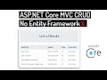 CRUD without Entity Framework in ASP.NET Core MVC