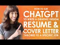 How to Write a Graphic Design Resume and Cover Letter with ChatGPT Artificial Intelligence AI