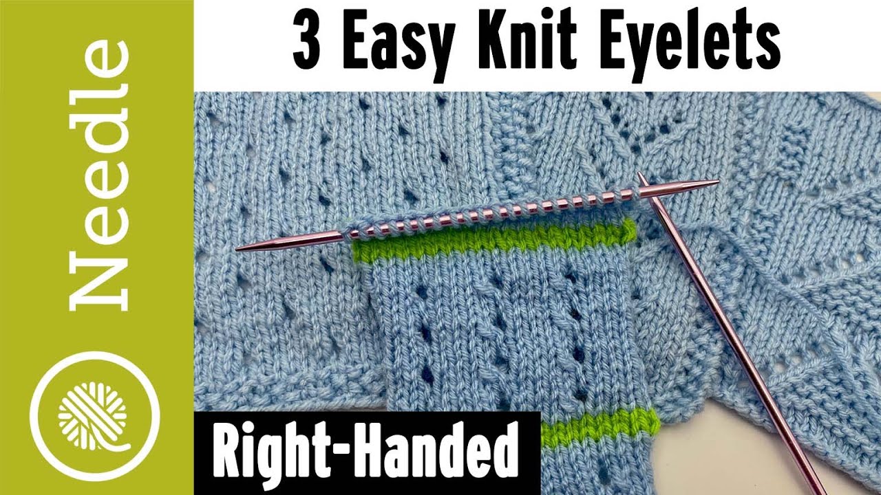 Basic Eyelet Stitch Knitting Pattern: Easy How To for Beginners