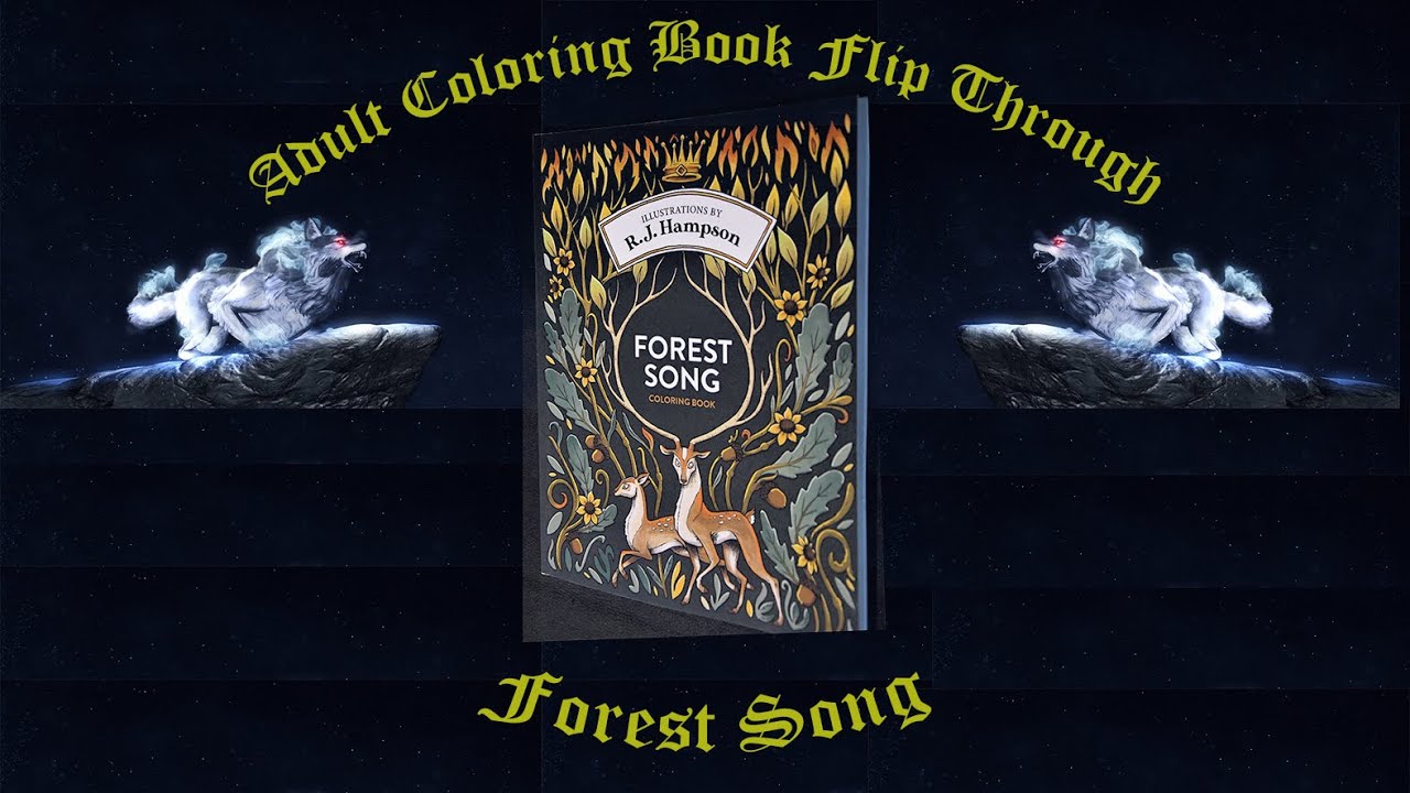 Adult Coloring Book Flip through ; Forest Song