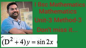 Higher order linear Differential Equations In telugu@maths naresh eclass