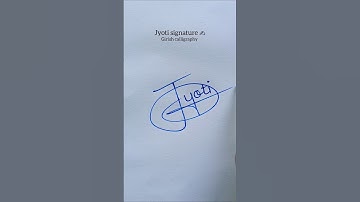 how to sign Jyoti name signature? how to do signature? #shorts #signature #trending #reels