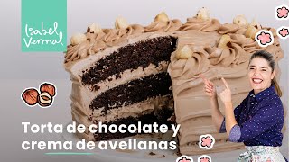 Torta de chocolate y crema de avellanas