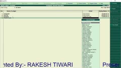 Ledger Creation in Tally Erp 9 in Hindi || Modify Ledger In Tally Erp 9
