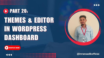 WordPress Bangla Tutorial for Beginners | 20. Themes And Editor In WordPress Dashboard