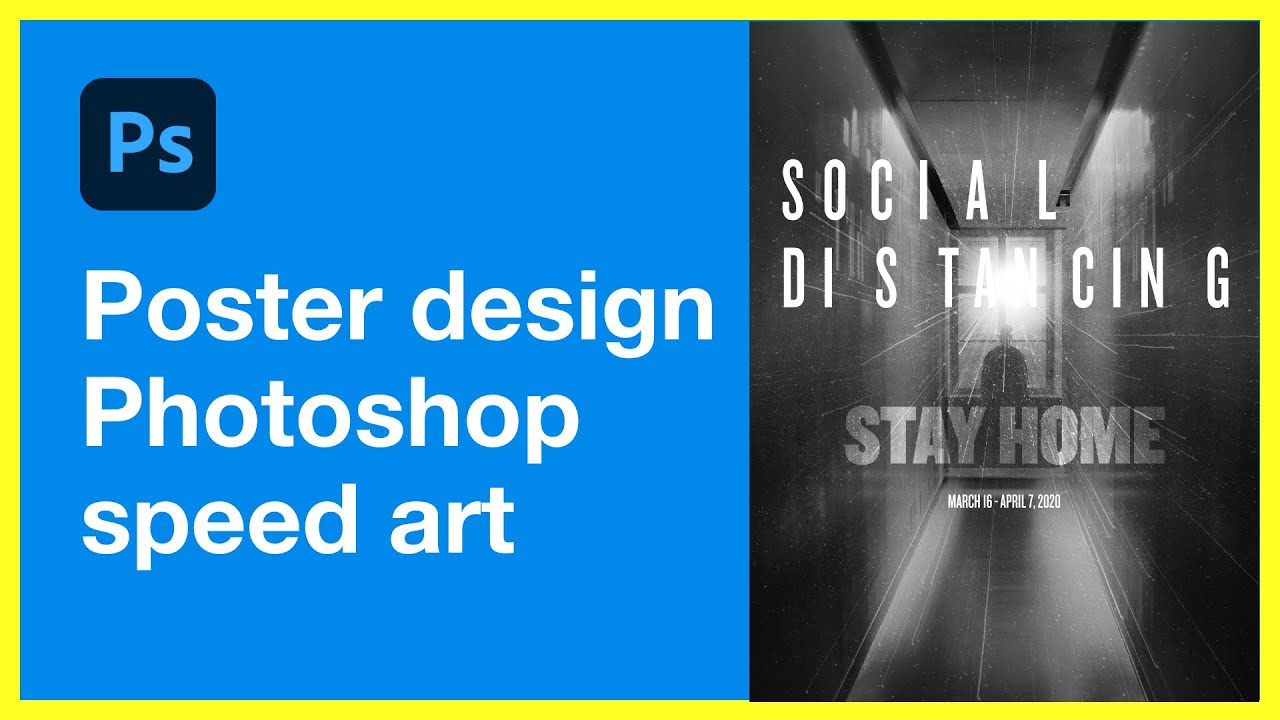 Social Distancing | Photoshop Speed Art Poster Design