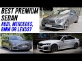 Mercedes E-Class vs BMW 5-Series vs Audi A6 vs Lexus ES best premium sedan comparison