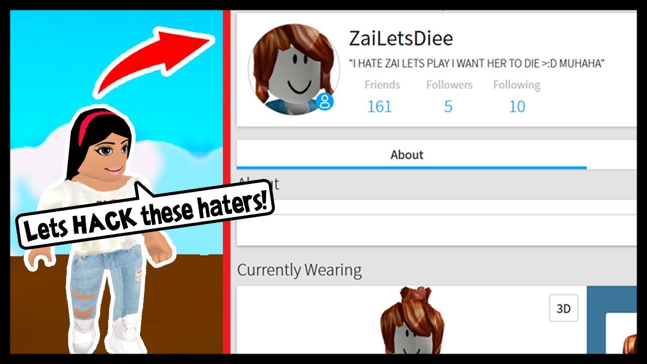 Hacking My Stalkers Roblox Youtube - zailetsplay on roblox hack roblox