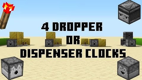EASY Dropper/Dispenser Clocks in Minecraft[Java and Bedrock] | 4 Clock Contraptions!