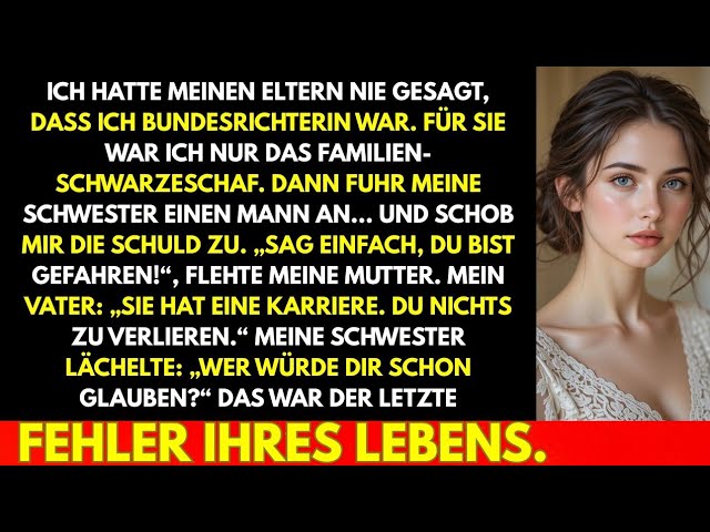 Ich stand im Wohnzimmer meiner Eltern, als meine Mutter mir den Autoschlüssel meiner Schwester in die Hand drückte und sagte: „Sag der Polizei einfach, du warst es. Chloe hat eine Karriere zu...