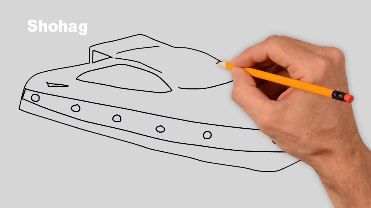 How to Draw a Speedboat - HelloArtsy