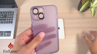 Enflamo Soft Silicone Back Cover Case for iPhone Purple screenshot 4