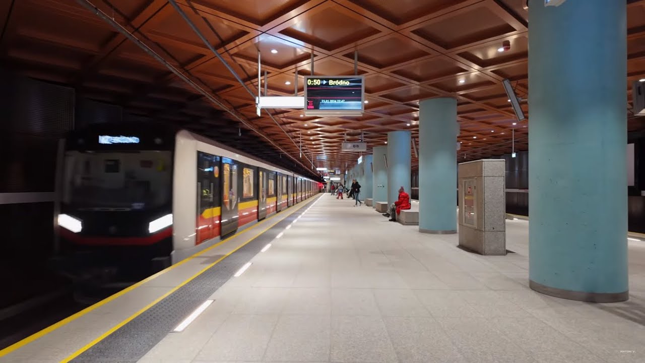 Poland, Warsaw, metro ride from Bemowo to Rondo ONZ