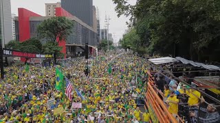 Bolsonaro leads mass rally in support of amnesty law as he faces trial for alleged coup plot