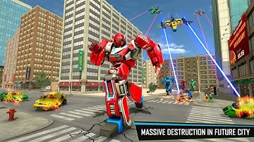 Army Bus Robot Car Game | Robot Transformation Car War  Flaying Robot Car Grand Car FIghTs Gameplay