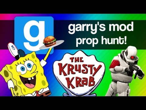 Gmod Funny Moments - Krusty Krab Prop Hunt! (Sneaky Patty / Paranormal Activity / Garrys Mod Fun)