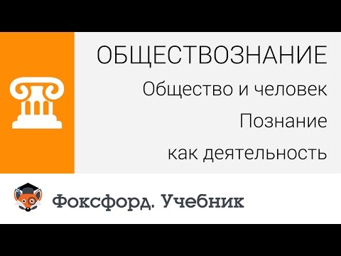 Обществознание. Общество и человек: Познание как деятельность. Центр онлайн-обучения «Фоксфорд»