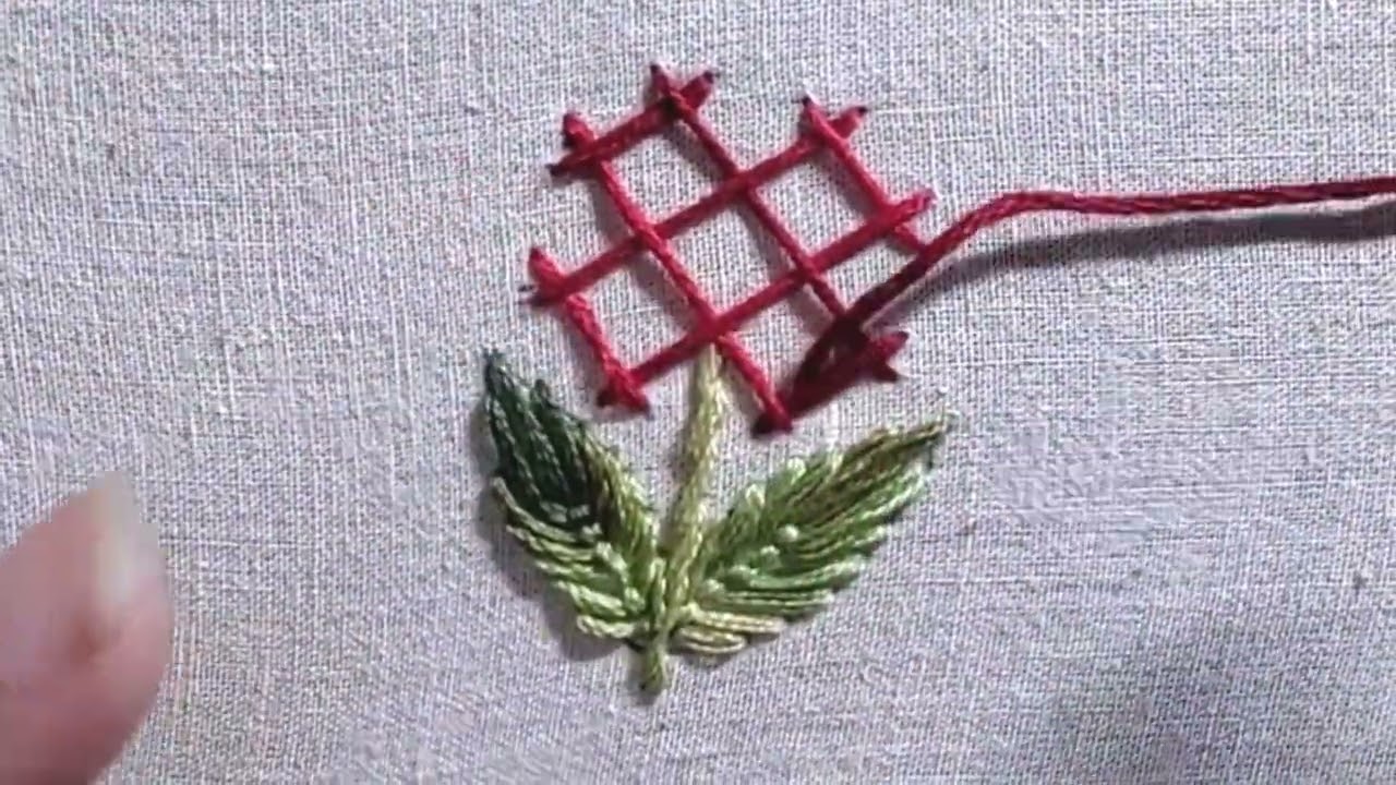 Hand embroidery kutch work all over design | Gujrati stitch @knottytutorial