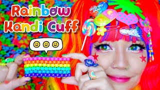 How To: Rainbow Kandi Cuff (Even Peyote Pattern) 🌈