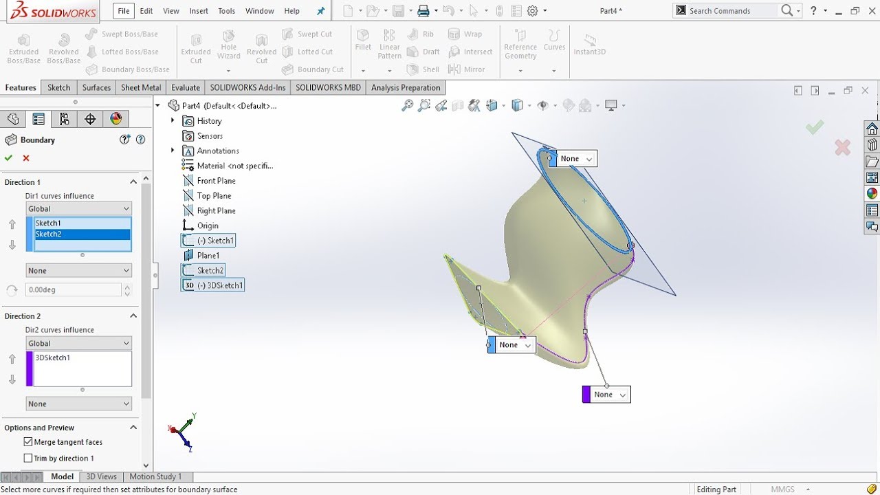 Udfyld Sind sennep Solidworks How To Use Boundary Boss Base - YouTube
